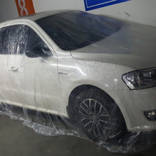 PE薄膜加厚型透明汽车车罩 透明防雨防尘加厚