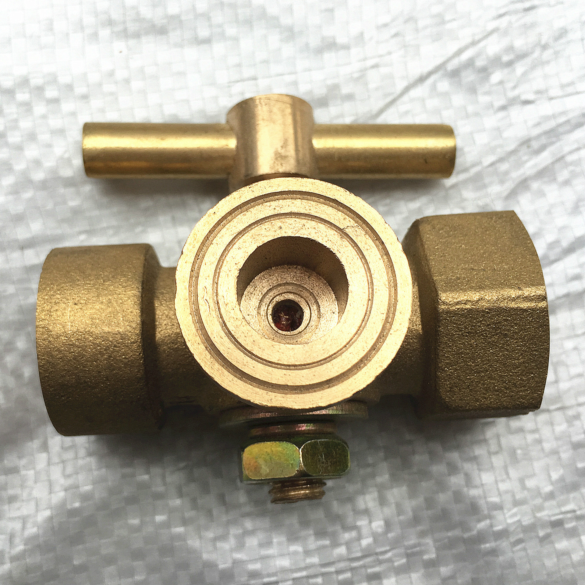 压力表黄铜三通旋塞阀 内螺纹仪表四氟三通阀门 铜三通旋塞阀