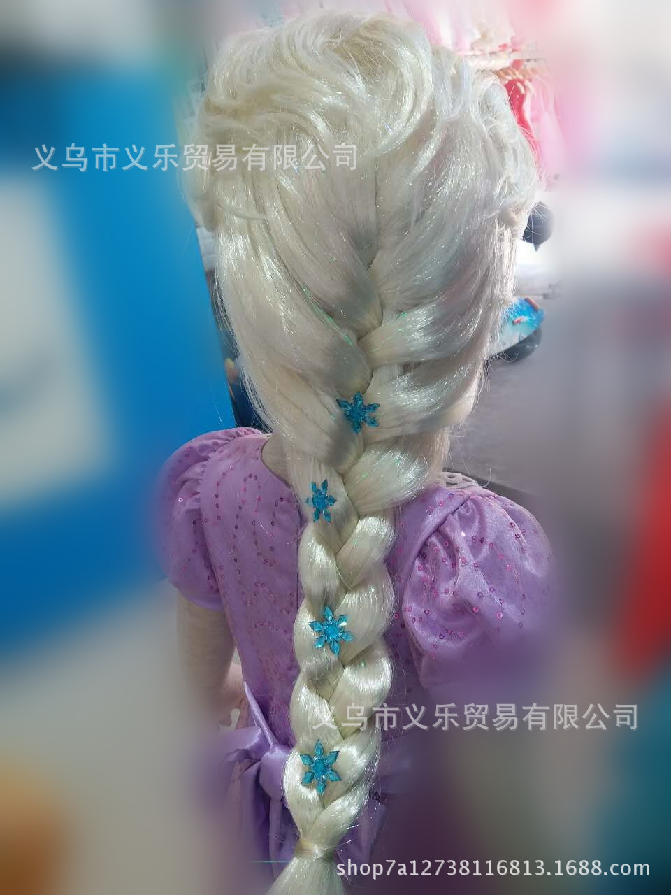 elsa爱莎公主假发 现货动漫造型冰雪奇缘艾莎安娜公主假发批发