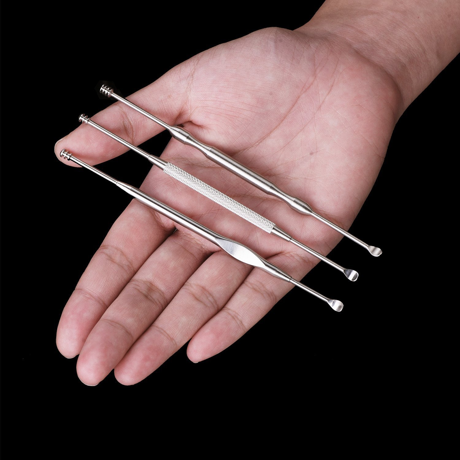 现货批发螺旋双头不锈钢双头耳勺采耳工具掏耳朵清洁器 单支