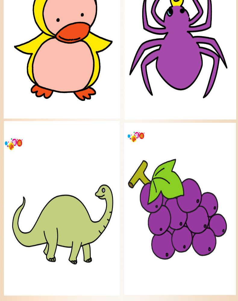 幼儿园教材宝宝画画 蒙纸学画宝宝涂鸦2-6岁儿童绘画涂色书籍批发