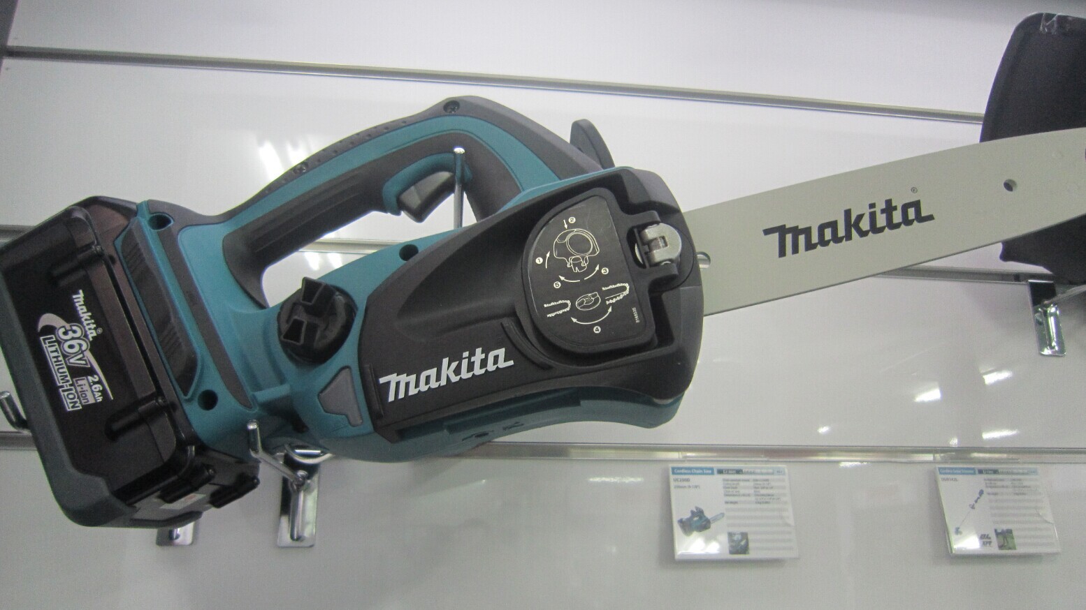 牧田makita充电式电链锯uc250dwbe锂电池36v伐木电锯