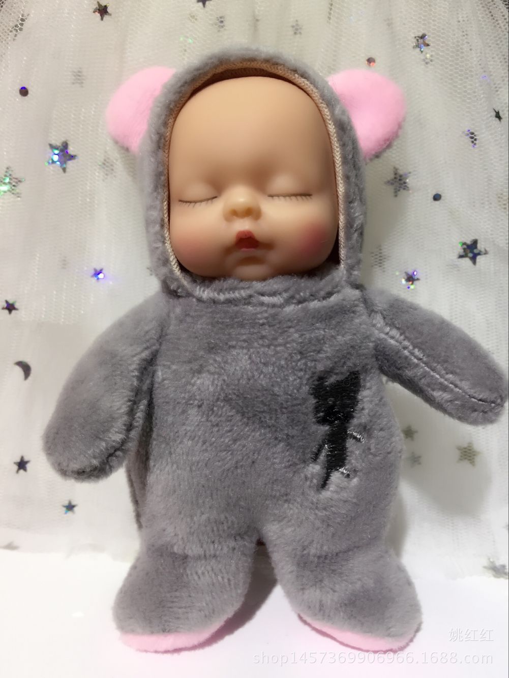 否毛绒分类短毛绒填充材质pp棉包装方式网袋品牌睡梦娃娃造型是否卡通