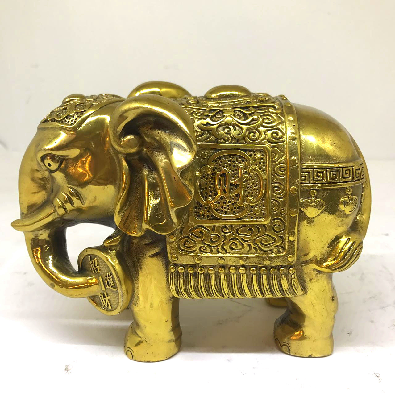 开光摆件工艺品鎏金纯铜大象铜象铜招财象铜风水吉祥如意吸水象