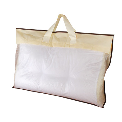 批发定制 米黄色枕头棉被袋 手提包装袋家用无纺布枕芯收纳袋