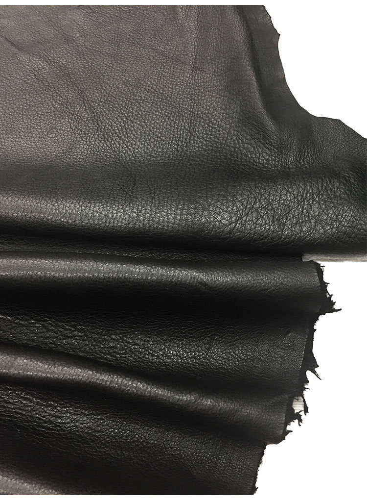 【海涛皮业】服装箱包鞋靴手工制作皮料黑色头层鹿皮真皮