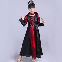 万圣节儿童发光裙演出服装巫婆角色扮演co表演衣服女童女巫服装