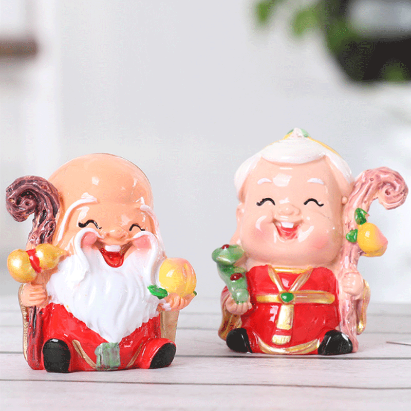 寿星公寿星婆摆件
