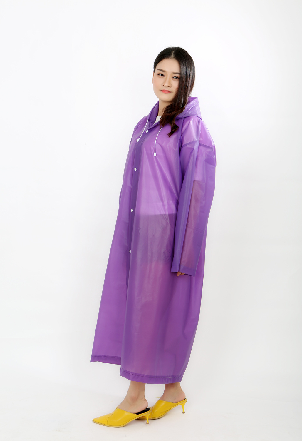 带袖防水雨披eva户外徒步雨衣成人非一次性雨衣连体雨衣雨披定制