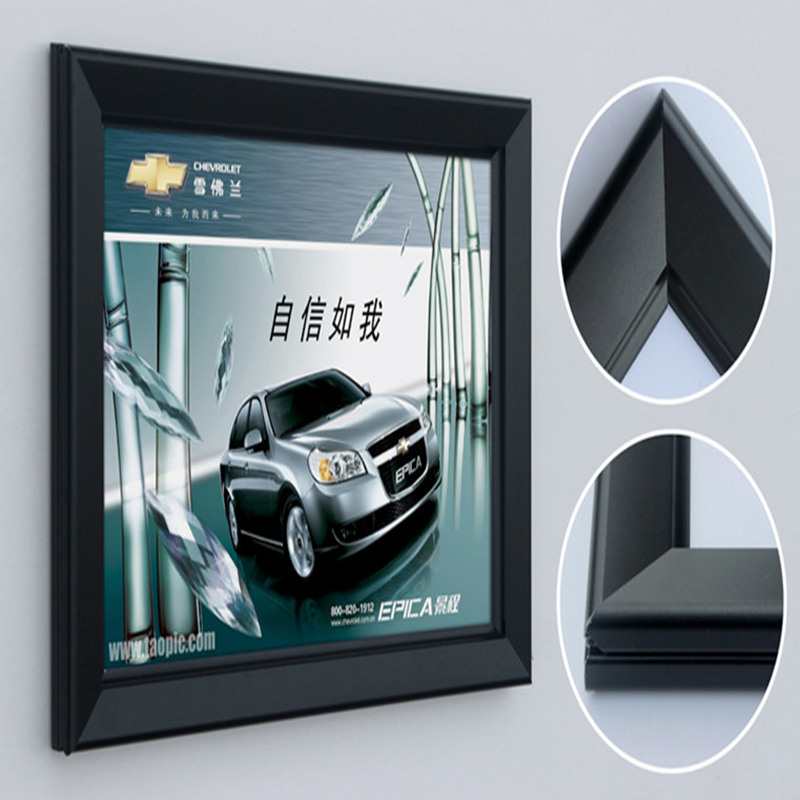 铝合金海报框 开启式电梯广告框架挂墙相框画框 写真框架定制