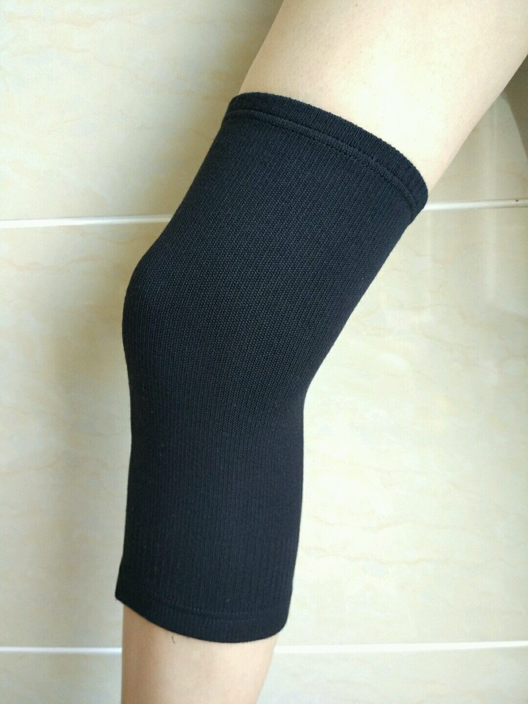 莫代尔护膝健身跑步骑行篮球运动护膝空调房针织保暖运动护具