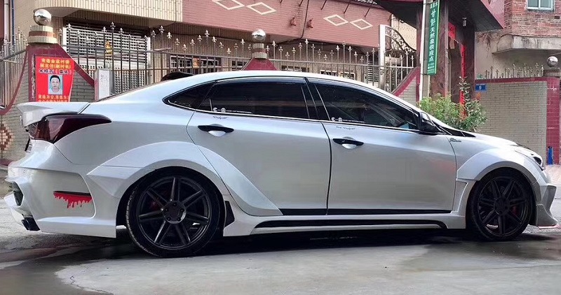 2014款现代名图改装宽体大包围轮眉套件名图前轮眉后轮眉门板轮弧