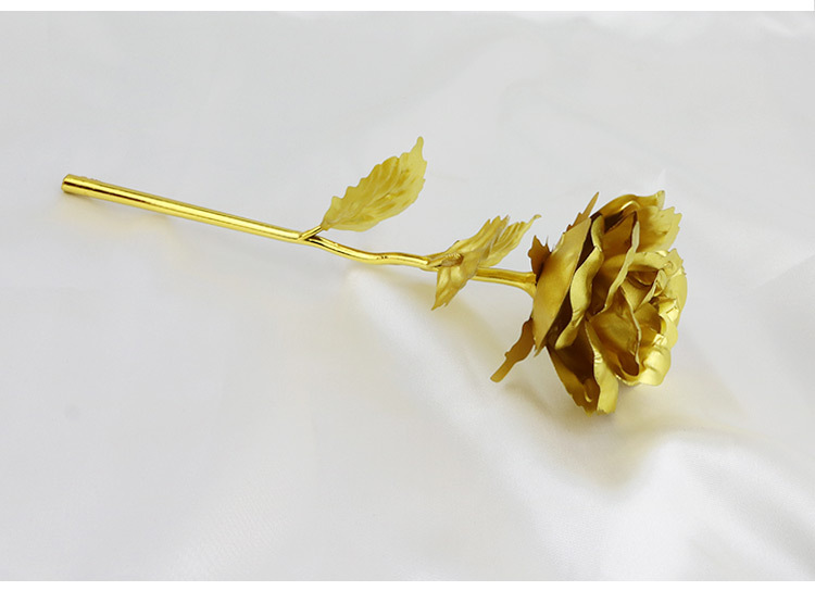 七夕新款金箔铂金玫瑰花束礼盒闺蜜生日礼品创意情人节礼物玫瑰花