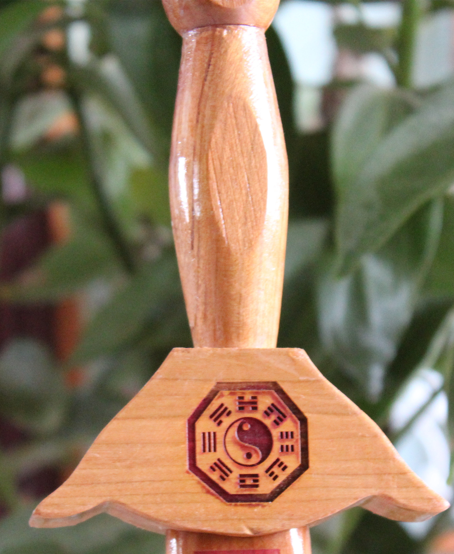 肥城桃木朱砂七星桃木剑儿童剑雕刻挂件随身工艺品