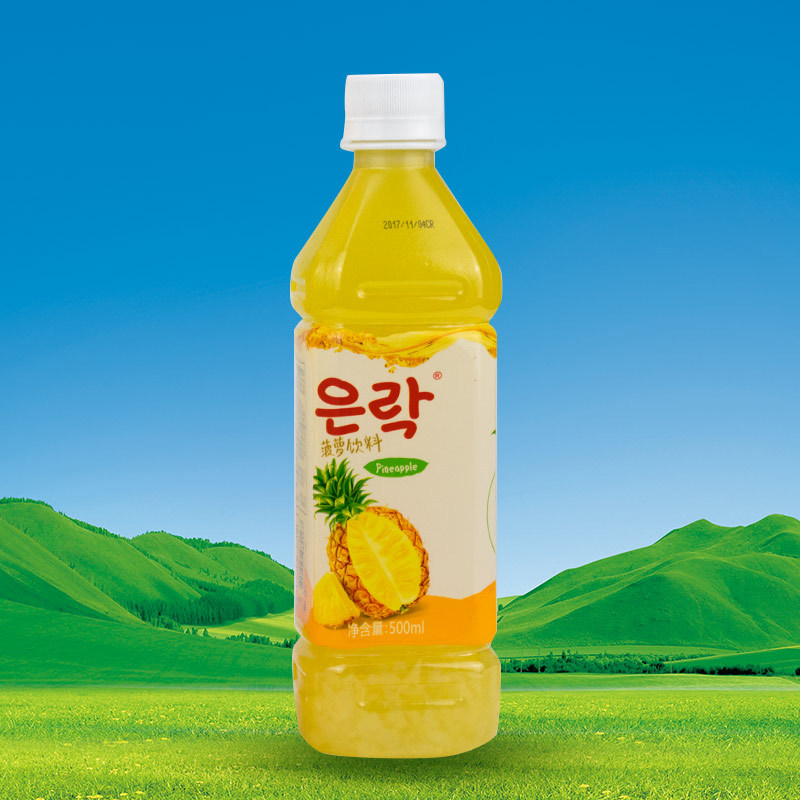 韩国恩乐芦荟果粒果汁饮料冰糖菠萝500ml 饮料批发