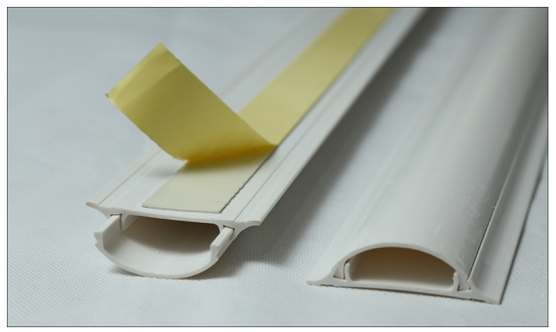 包邮4号 pvc 地线槽 纯白耐压 塑料 地槽 小线槽 送胶