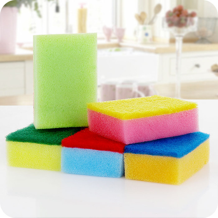 Color Double-Sided Washing Bowl Washing Pot Rag Scouring Pad Kitchen Cleaning Brush Cleaning Magic Magic Spong Mop