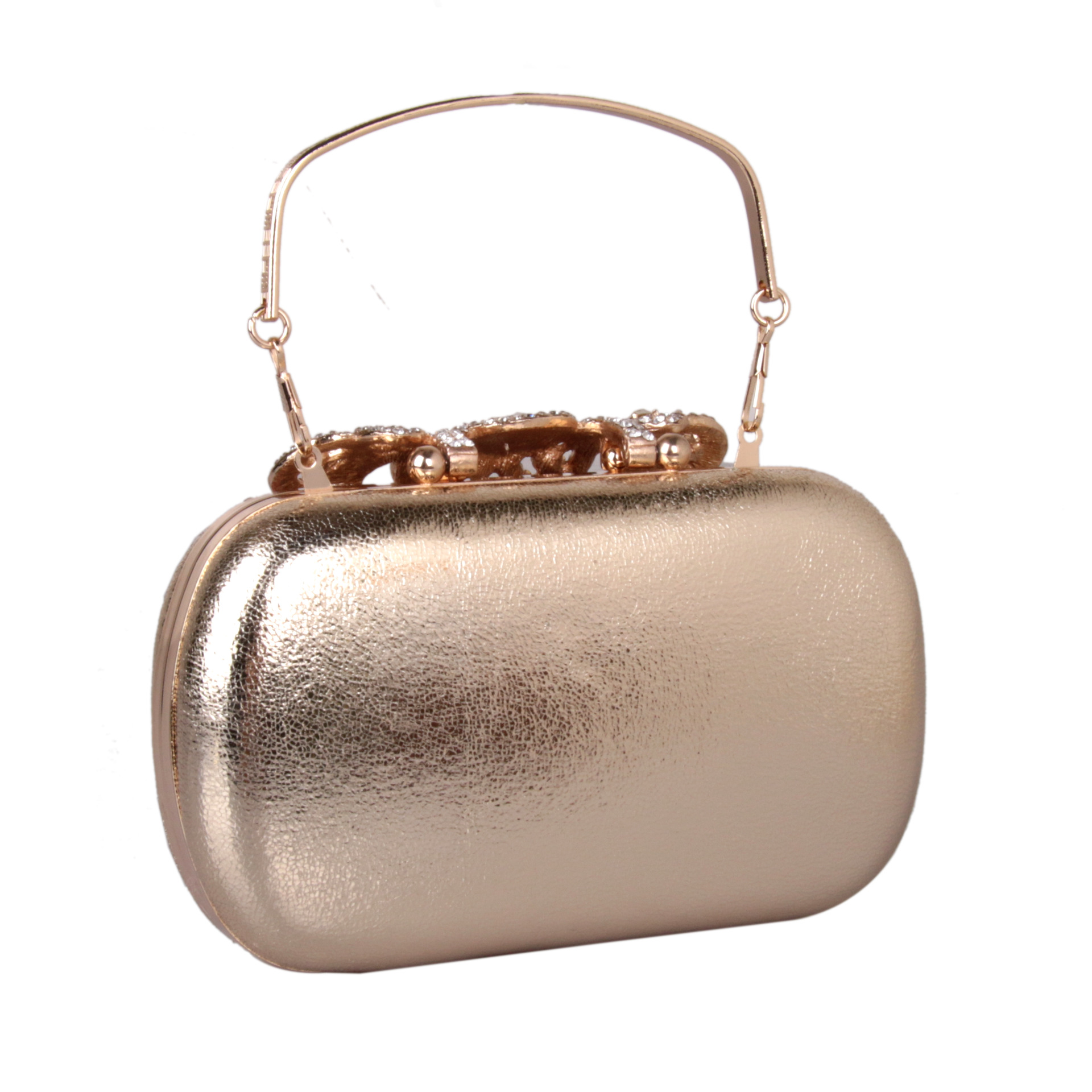 外贸简约皮革pu女士包镶钻硬盒手拿包纯色宴会礼服包晚装小包包