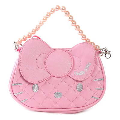 韩国进口正品 hello kitty 凯蒂猫 儿童珠子包 斜跨包 手拎包