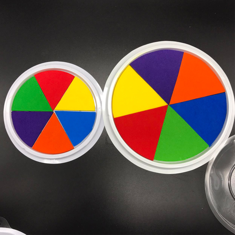 批发六色儿童手印泥可水洗手指画印泥手掌印