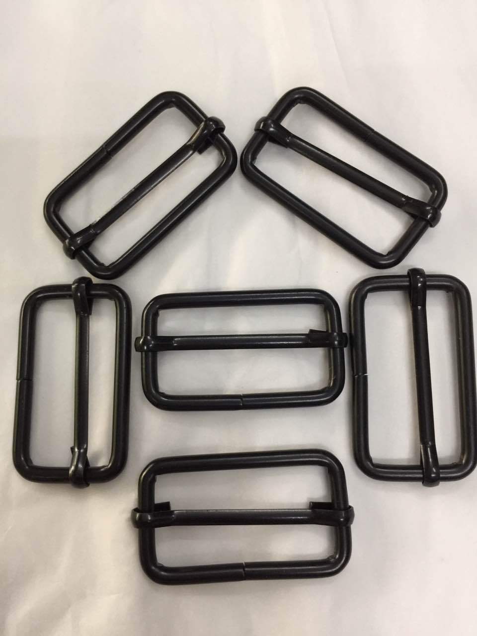 铁线金属日字扣电泳黑色活动拉心箱包肩带扣五金配件