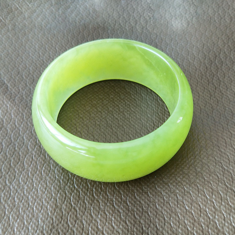 天然正品岫岩岫玉手镯绿色玉石手镯冰透岫玉手镯女玉石手镯包邮