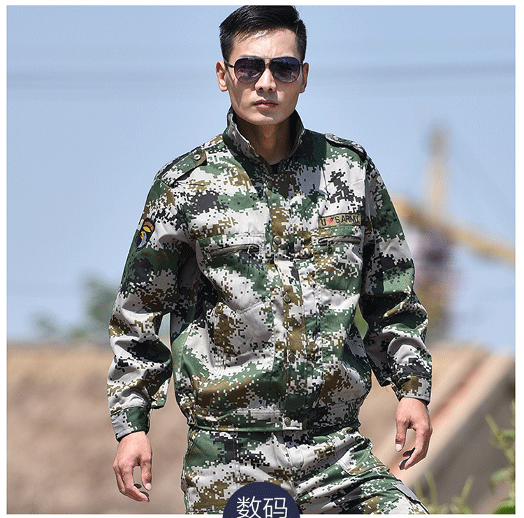 新款迷彩服套装男女秋冬军装学生军训作战cs服特种兵户外工作服