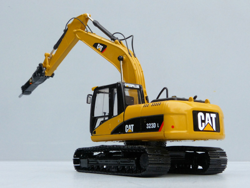 cat323dl with hammer卡特破碎锤挖掘机合金工程车模型55282 1:50