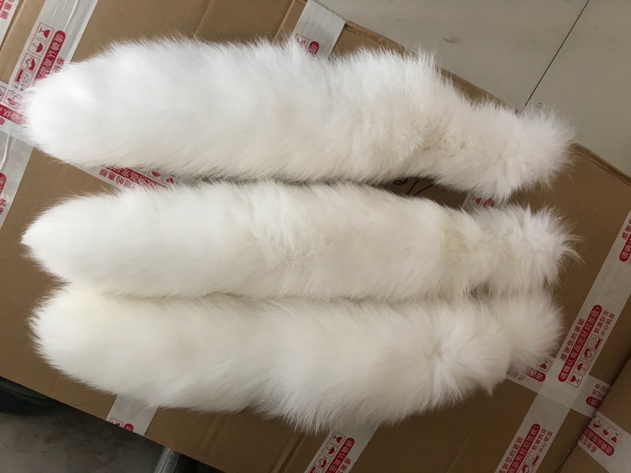 50厘米长白狐雪狐精选皮草狐狸尾巴肛塞尾巴真毛可定做