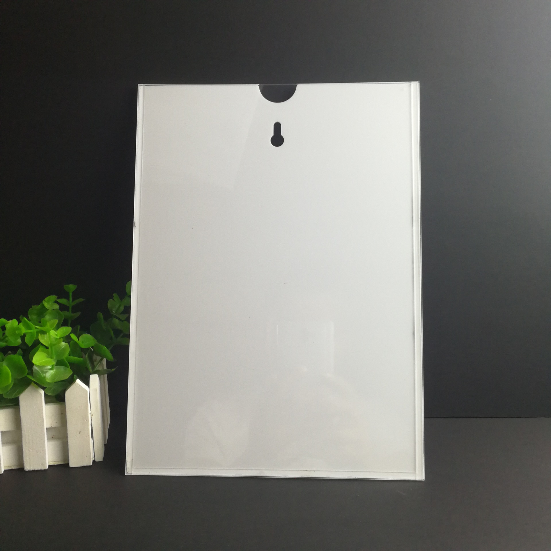 9*15亚克力透明标价盒可更换纸卡价格牌通用挂式标签盒