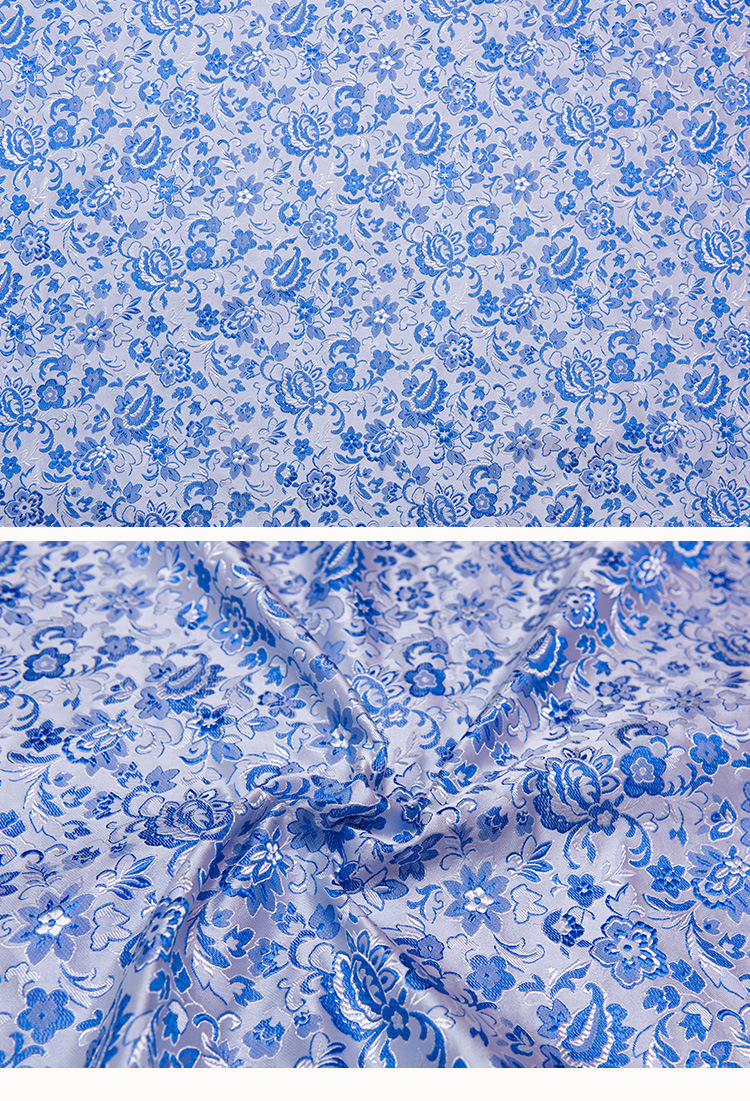 仿三五真丝开口笑织锦缎丝绸cos服抱枕靠垫坐垫旗袍唐装面料布料