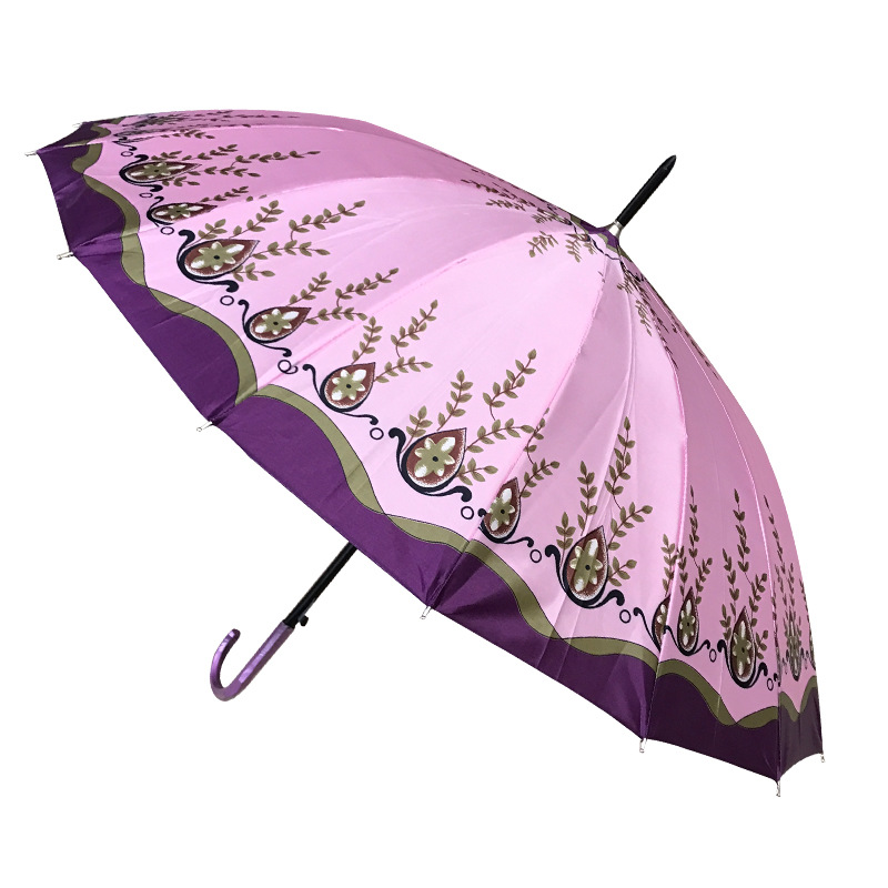 Large Straight Umbrella Creative New Satin Umbrella Automatic Color Satin Dual-Use Wholesale Cheap Foreign Trade Long Handle