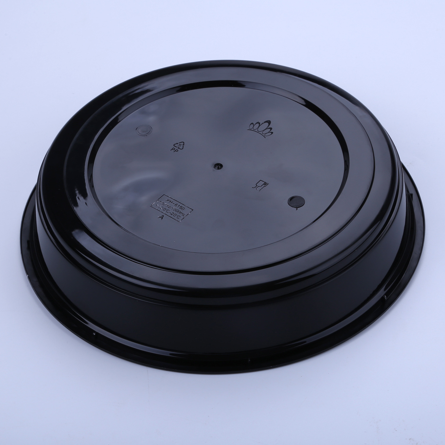 一次性圆盘 高档一次圆形打包盒 加厚款1500ml一次性圆盘