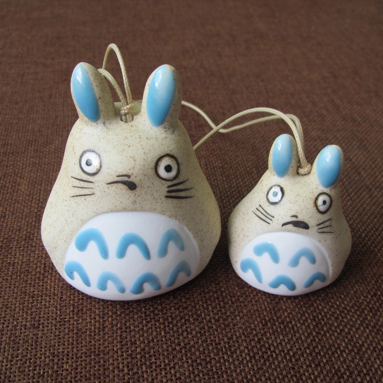 龙猫陶瓷风铃挂件日本晴天娃娃风铃挂饰门饰 铃铛猫儿童礼物