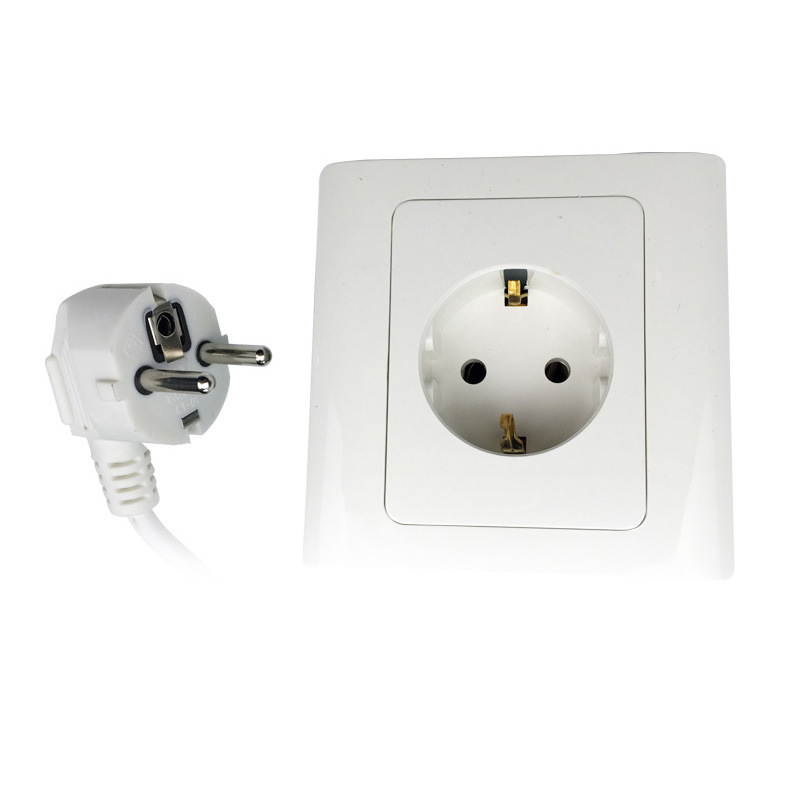 德式德标插座86型韩国面板电源墙壁暗装欧规欧式插座面板璐杰