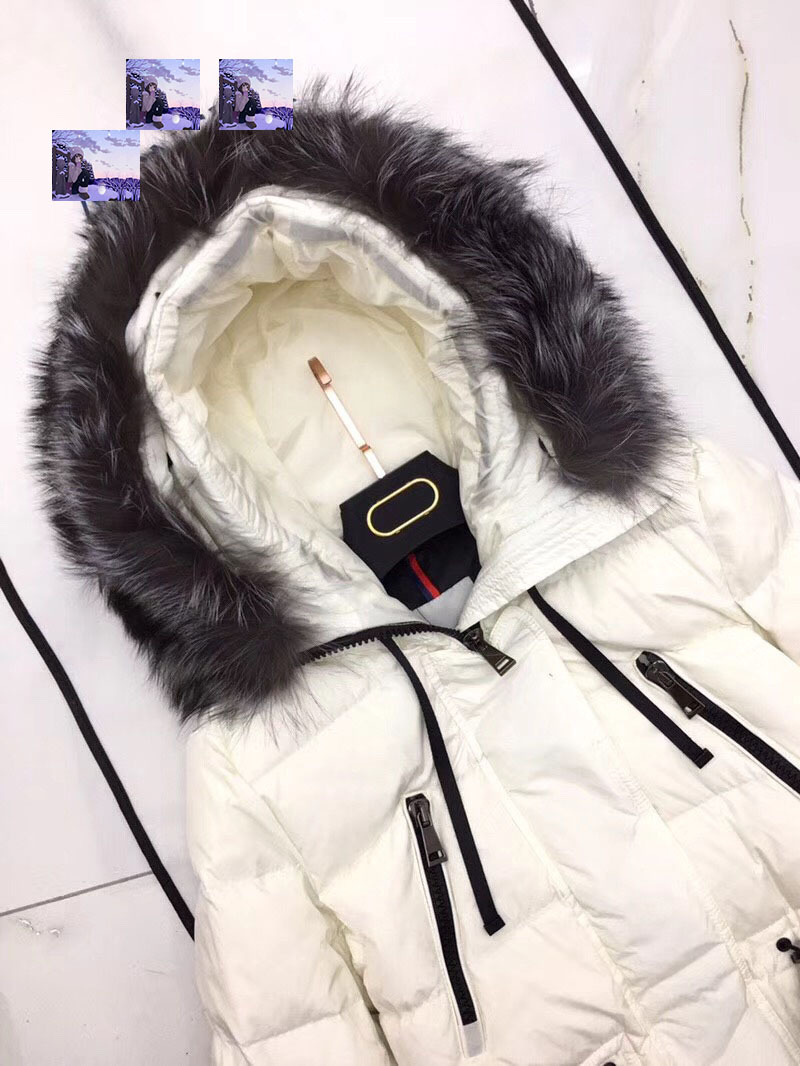 法国羽皇女羽绒服代购2017新款收腰中长款狐狸毛领m家海淘同款外