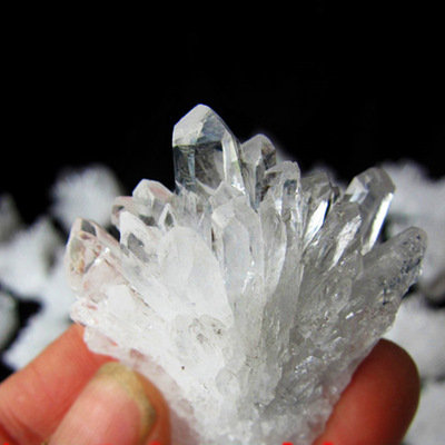 特价巴西天然白水晶簇摆件天然晶花原石原矿