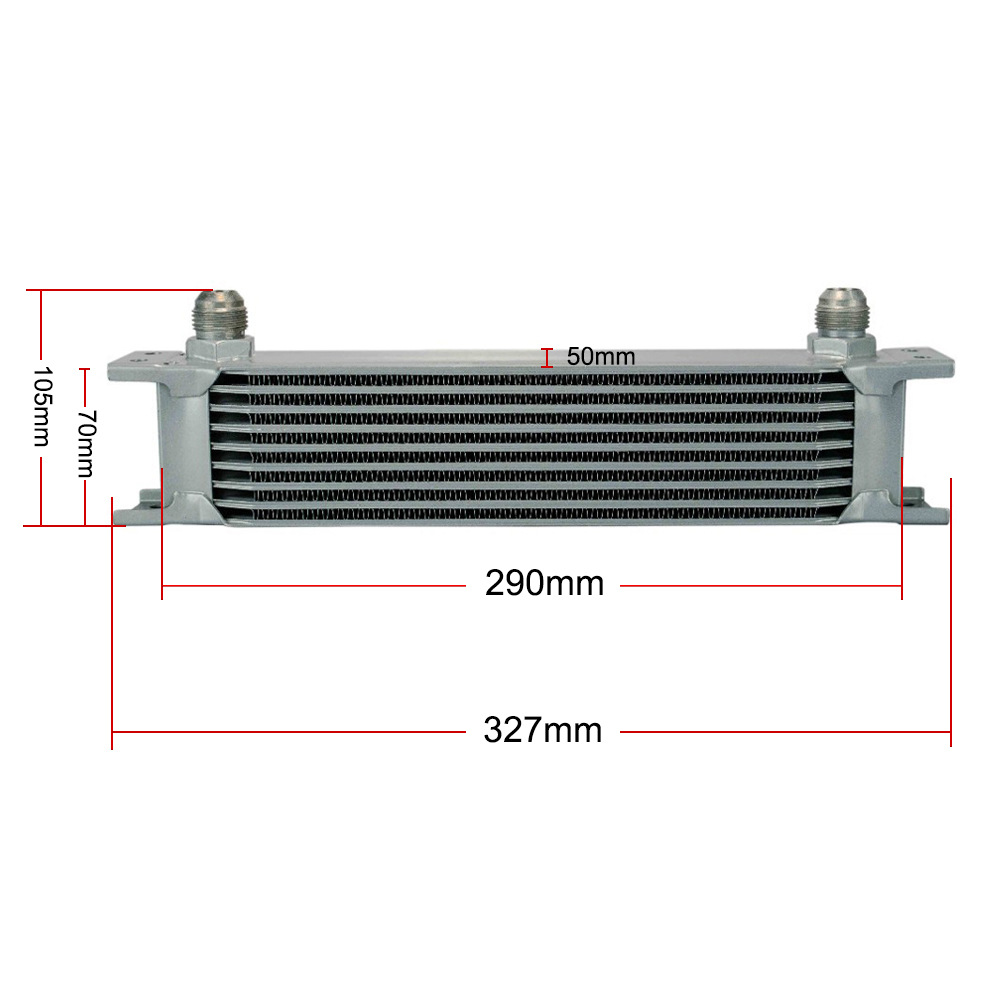 跨境爆款 改装汽配an10英式汽车燃油系统冷却器9层黑色银色