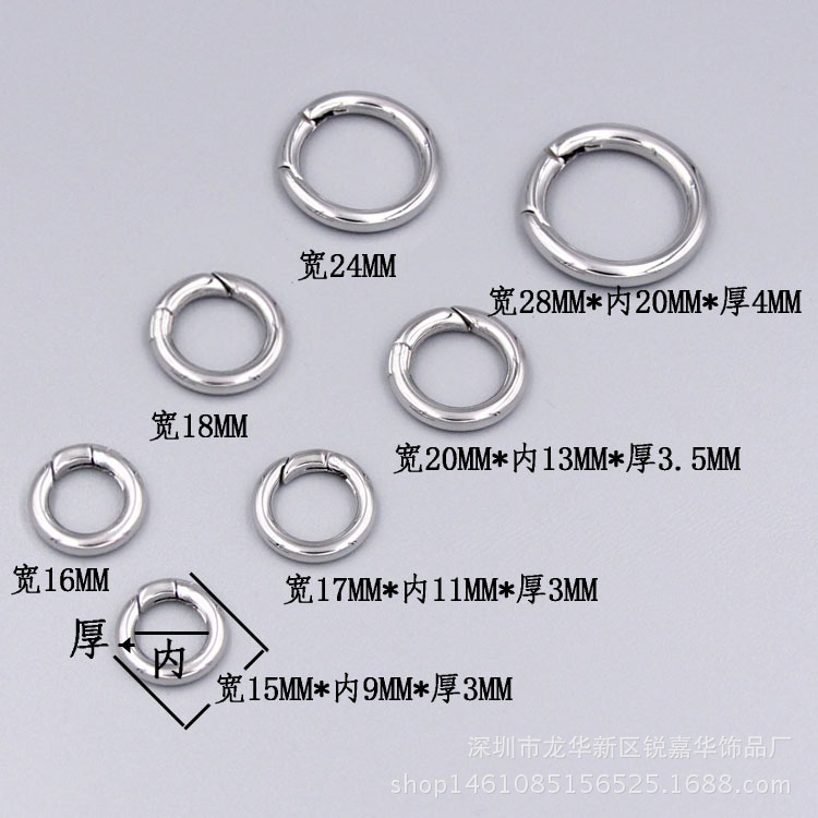 Factory Direct Sales Stainless Steel 316L Multi-Specification round Buckle Spring Fastener round DIY Metal Button