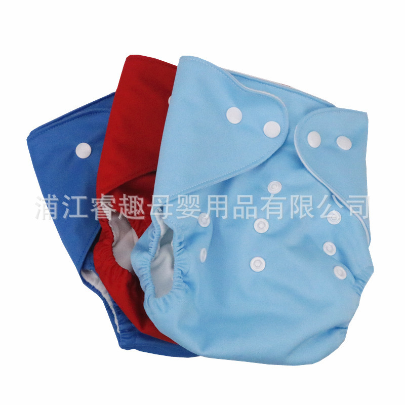 Customized Baby Cloth Diaper Printed Plain Color Adjustable Single-Breasted Skin-Friendly Leakproof and Waterproof Washable Breathable Diaper Cover