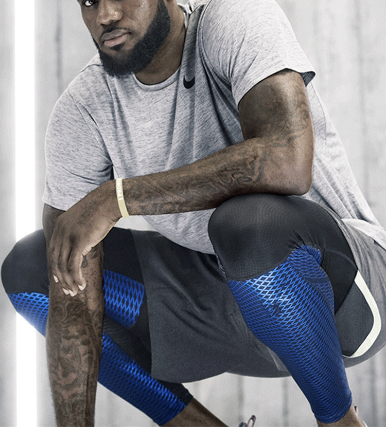 詹姆斯黑银精英篮球紧身七分裤夏季运动健身裤训练跑步速干打底裤