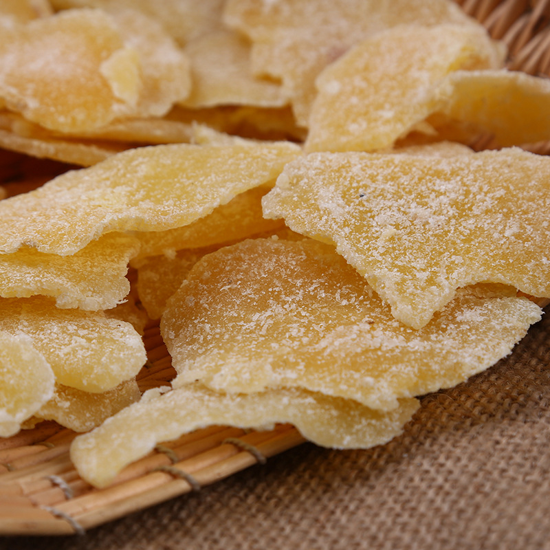 白糖姜片山东沂蒙山老姜片糖休闲糖渍姜干即食泡水零食批发5斤装