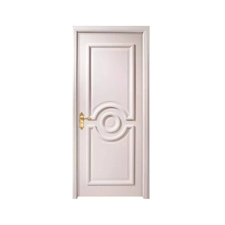 暖白色pvc门烤漆实木套装门酒店宾馆平开门欧式实木门