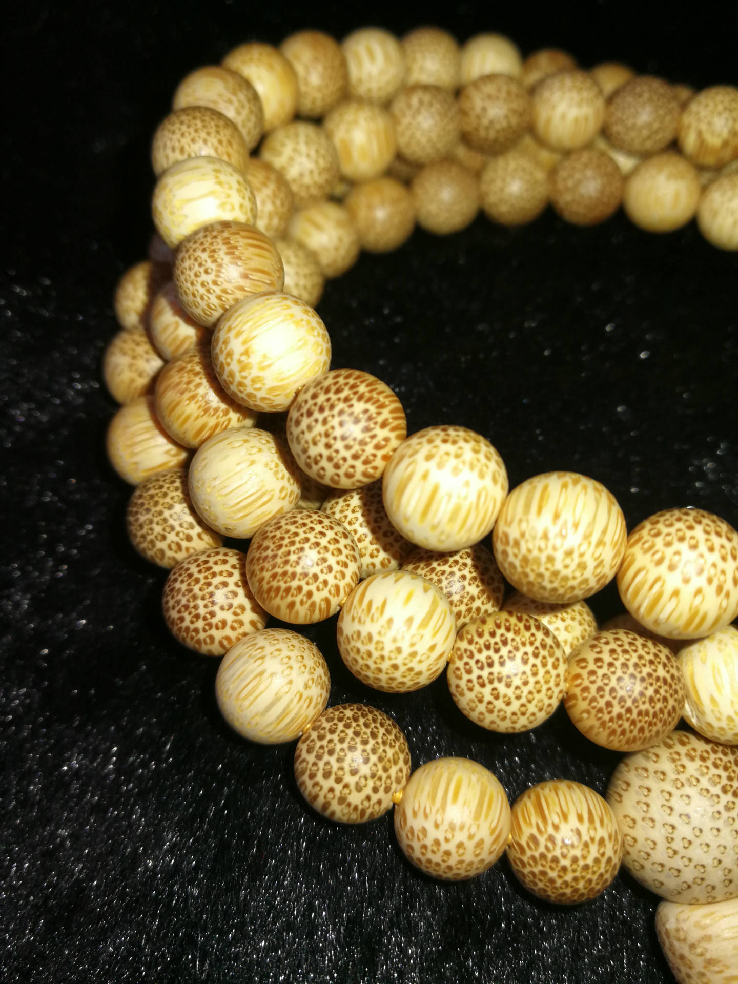 原木健康金丝竹手串108 满纹满鱼籽纹个性百搭念珠民族风饰品手链