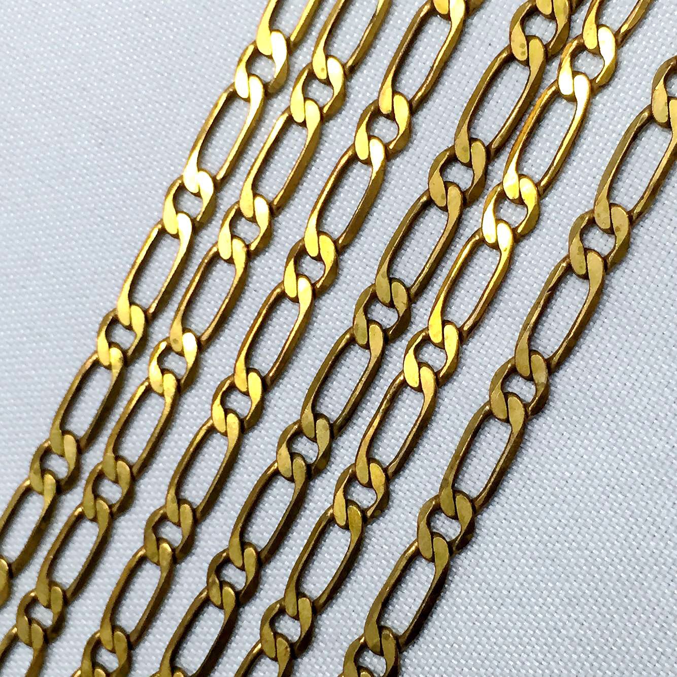 热销圆形线径铜多面磨链条 饰品六面磨铜链条 韩国饰品磨铜链条