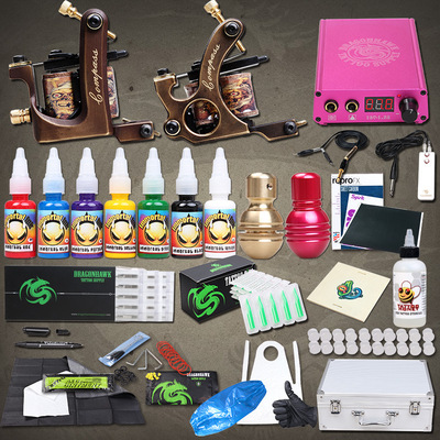 龙鹰纹身 纹身机套装 铜机开店全套纹身配置齐全1套起批