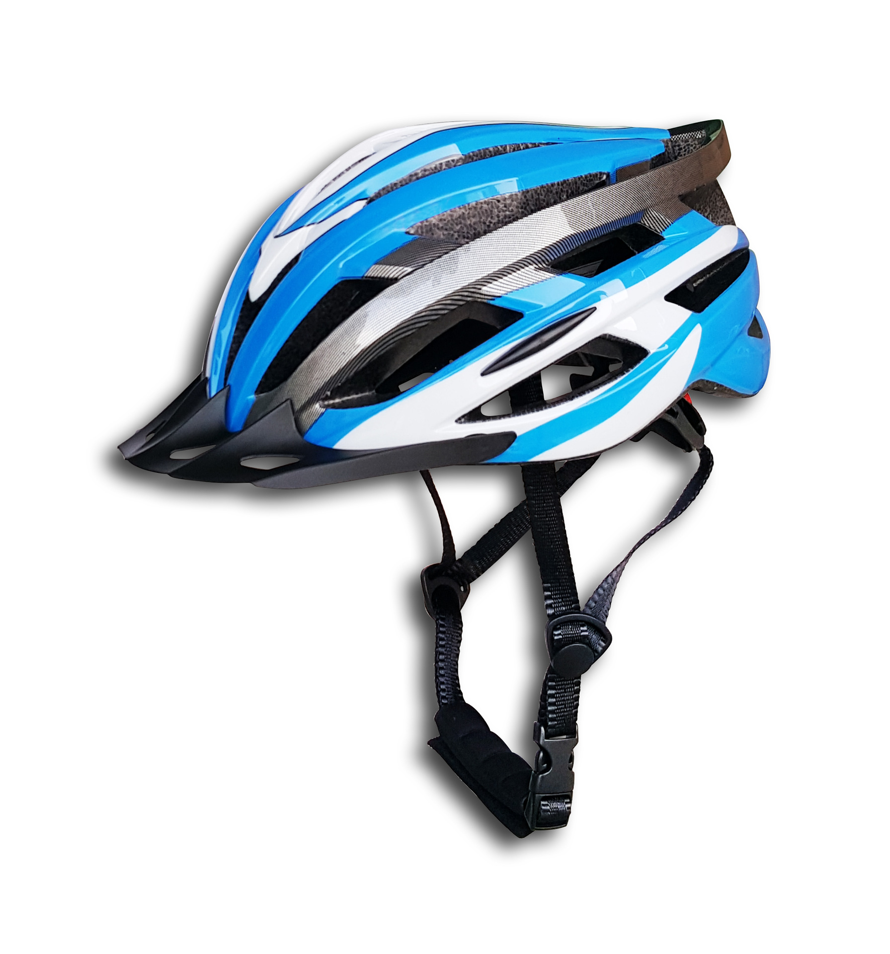 自行车头盔厂家直销闪光时尚led灯自行车头盔一体成型成人头盔