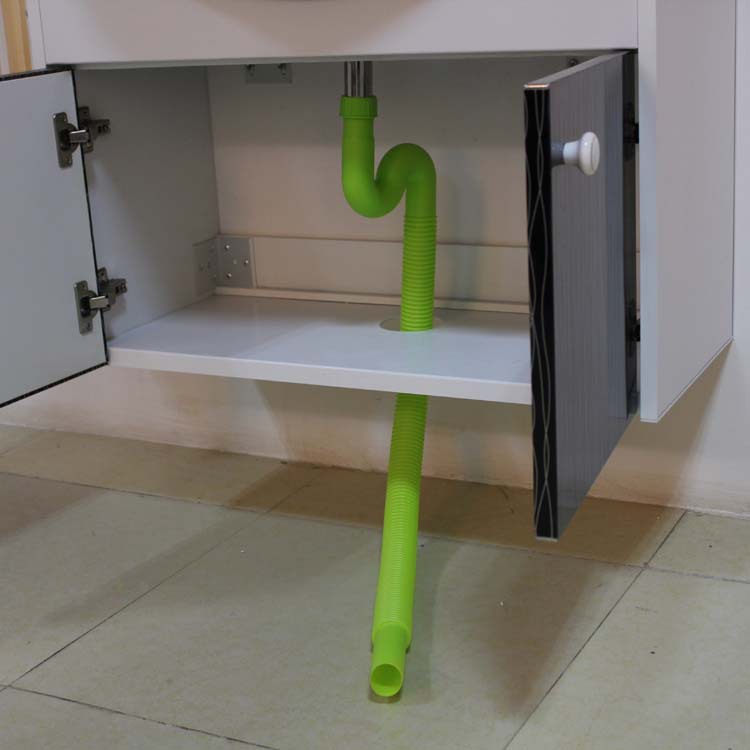 90cm洗手盆台下水管洗脸盆洗手池防臭排水管 绿色胶头塑料管