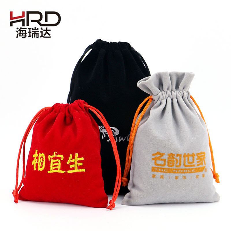 Manufacturers Supply Drawstring Flannel Bag Jewelly Ornament Flannel Bag Drawstring Wire Flannel Bag