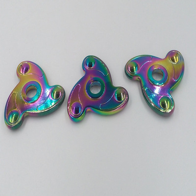 真空电镀厂锌合金陀螺电镀七彩色指尖陀螺电镀彩色七彩电镀加工厂